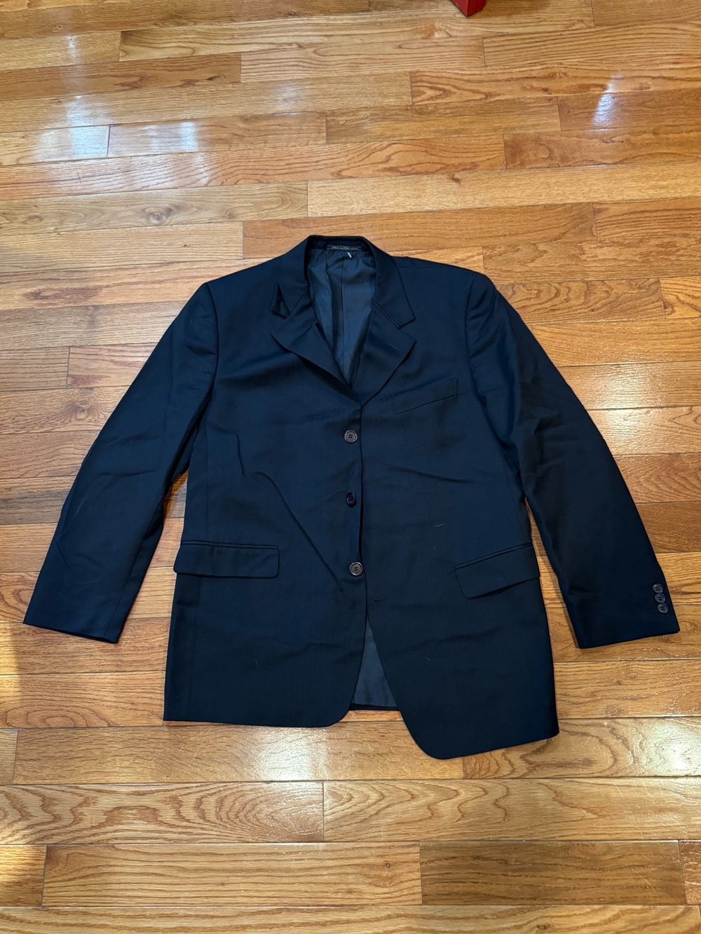 Vintage Gian Versace Black Wool Blazer Sport Coat Made In Italy 44R